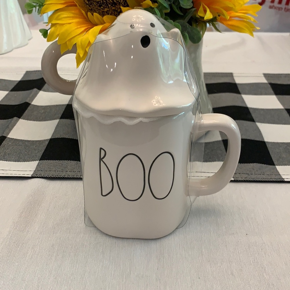 👻 Rae Dunn Boo Ghost Mug With Topper